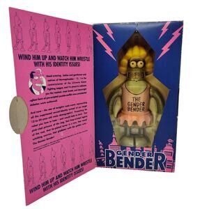 Futurama Gender Bender Robot Wind Up Toy Rocket USA 2001 Collectible Boxed